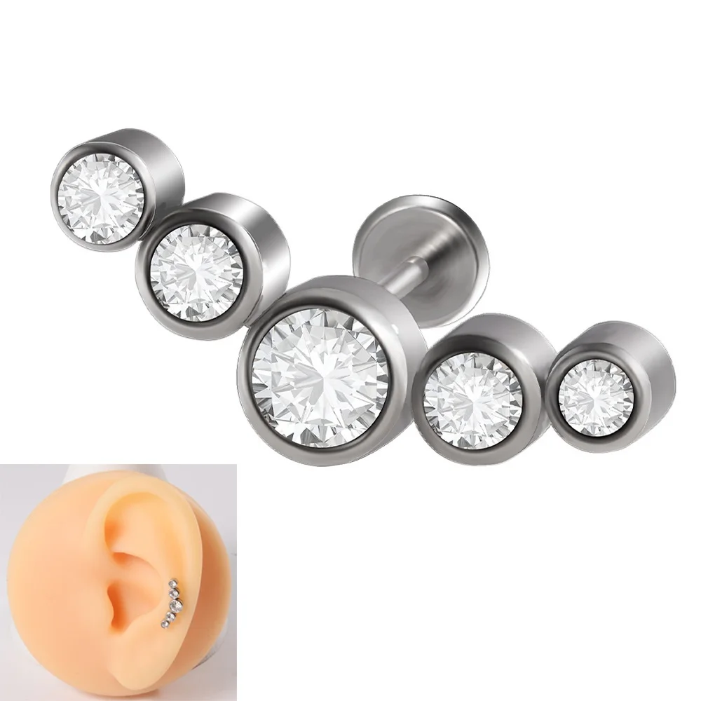 Кольцо Kenbao ASTM F136 для губ и козелка уха ювелирное изделие из титана с круглым