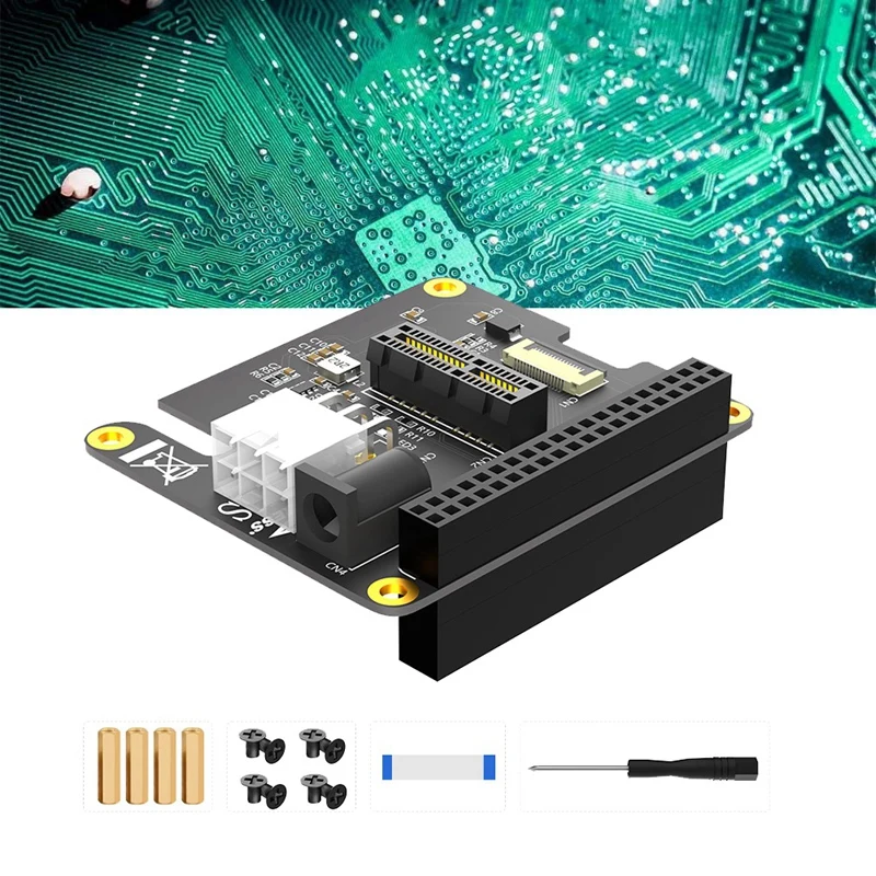 Для Raspberry Pi 5 Pcie FFC для X1 слот HAT плата расширения Gen2 Gen3 с 40-контактным разъемом GPIO