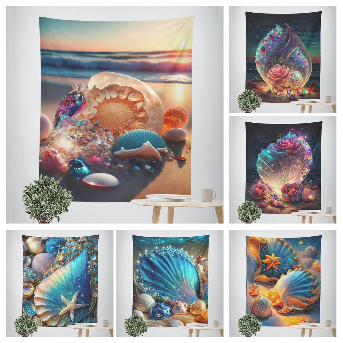 

Домашние украшения, современный декор для комнаты в скандинавском стиле, настенный гобелен в эстетике для спальни, настенный большой тканевый гобелен