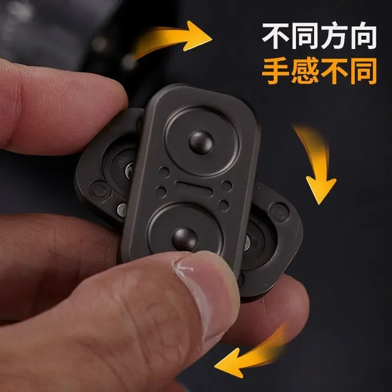 EDC Owl Fidget Slider Магнитный Металлический Push Spinner для взрослых Антистресс Снятие