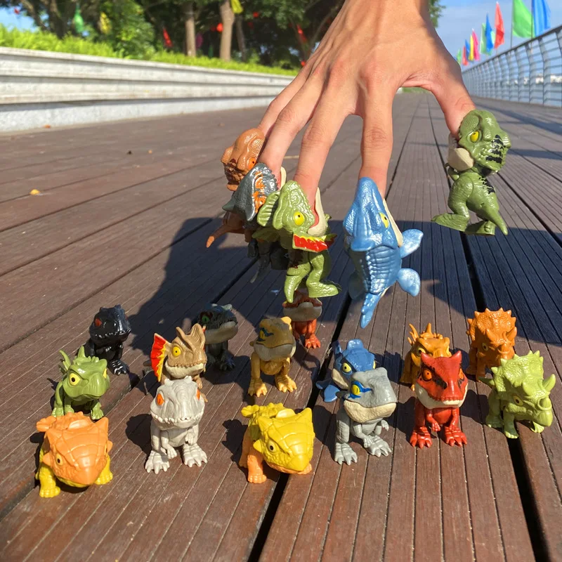 Аниме Мультяшные пальчиковые кусающие мини-игрушки Парк Юрского периода