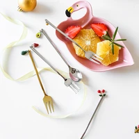 creative coffee spoons fruit pendant stirring spoon afternoon teaspoon mixing dessert spoon table decor party gift kitchen tool