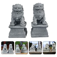 statue foo guardian shui feng pair dogs stone chinese fu prosperitystatues miniature sculpture garden small figurine mini decor