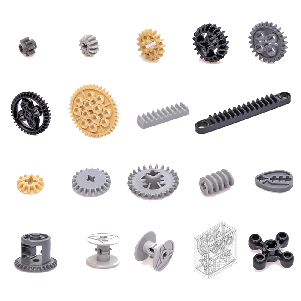 

Совместимый Строительный блок серии Gear, дифференциальная шестерня, роторная платформа, детали шестерни, мелкие детали для строительных бло...