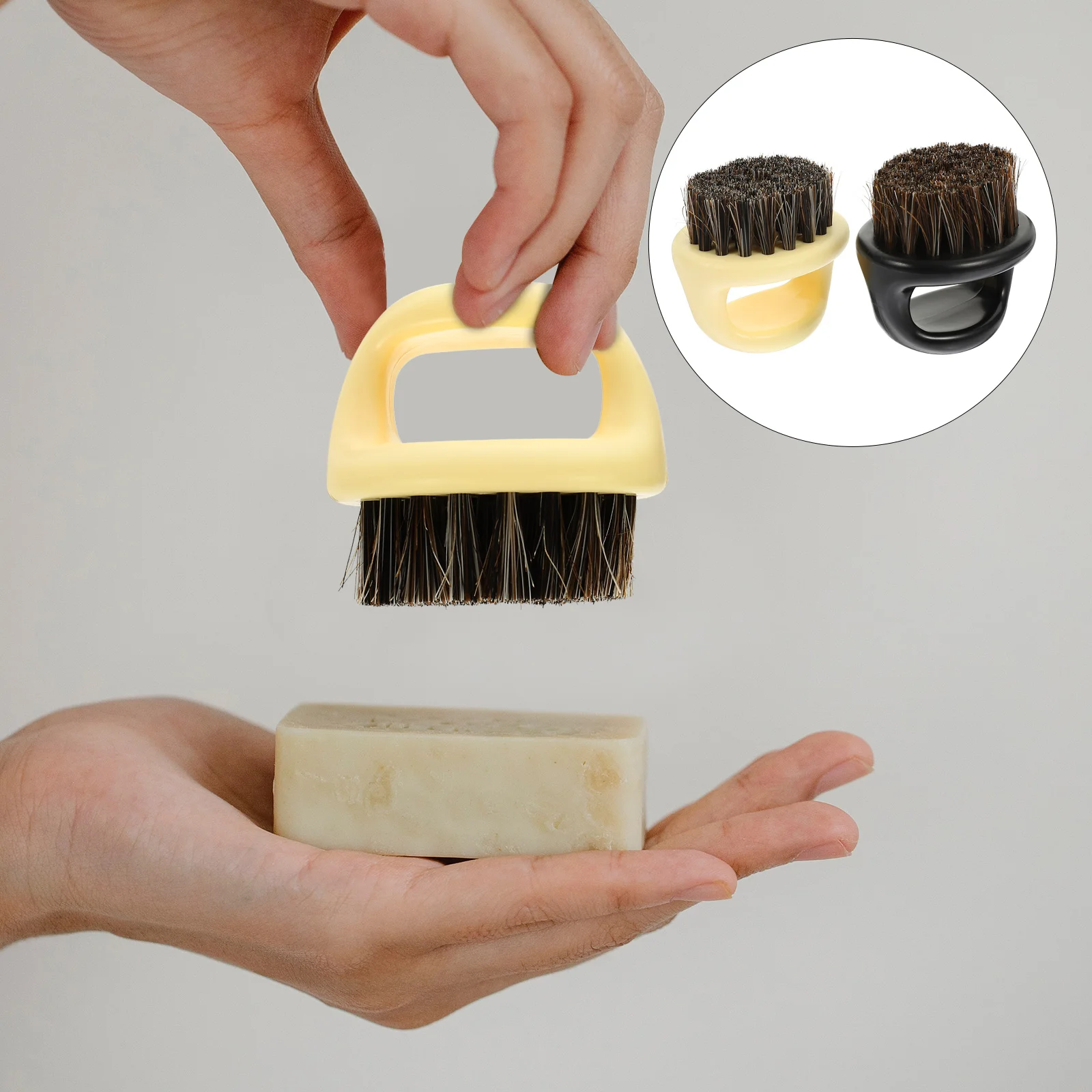 

2 Pcs Men's Beard Comb Cleaning Brush Shredded Hair Broken Removal Abs Handheld Grooming
