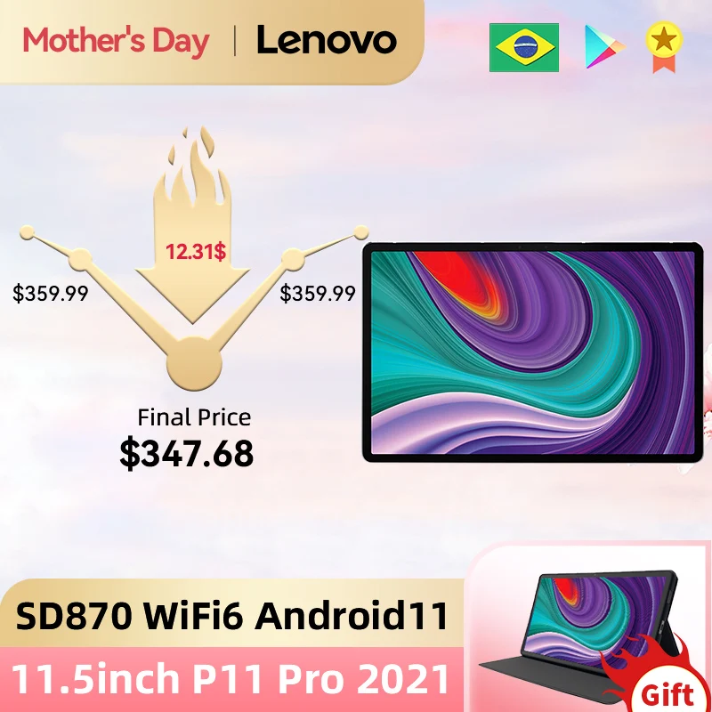  Планшет Lenovo Xiaoxin Pad P11 Pro, 2021 дюйма, 6 + 870 ГБ, Android 11 