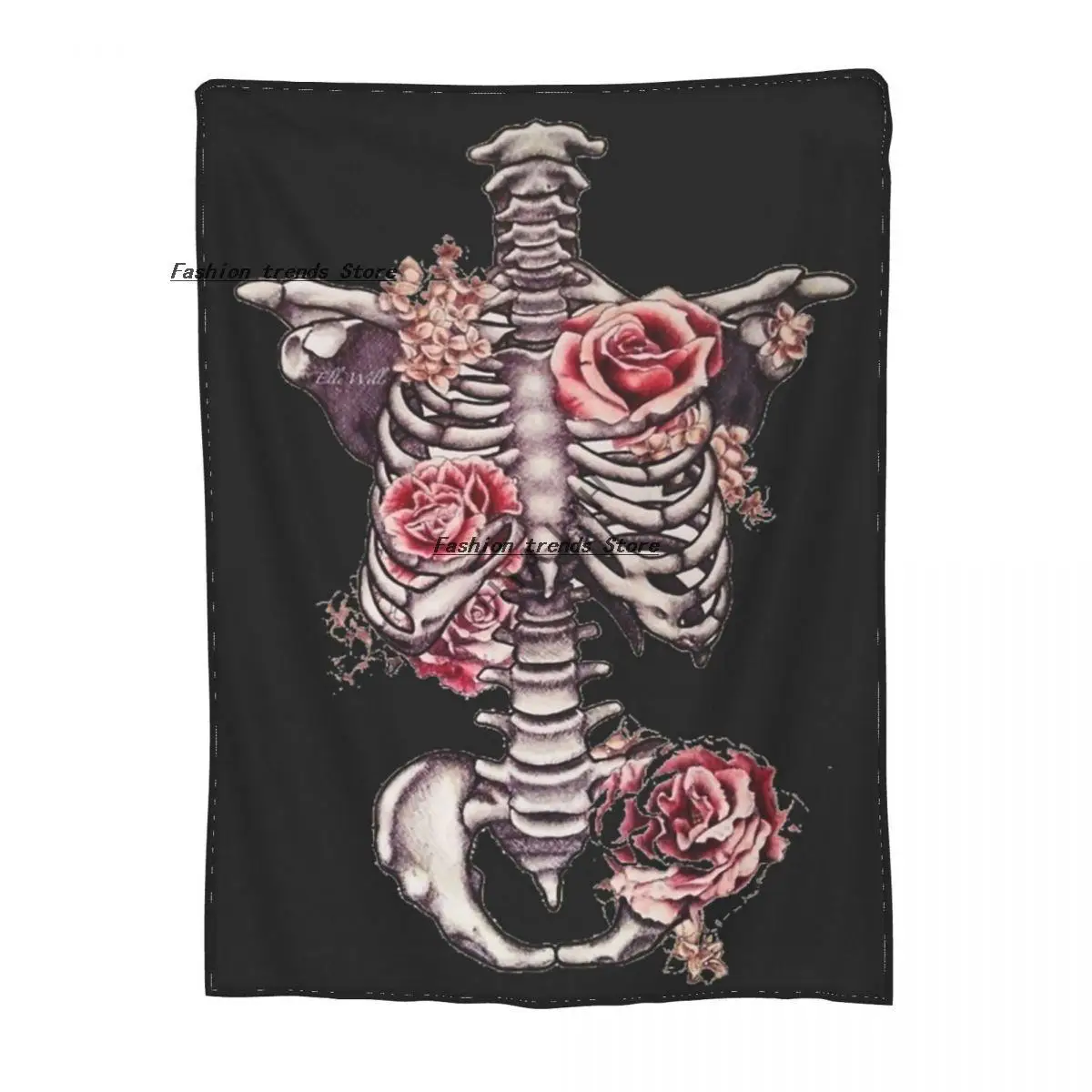 

Bones and Botany Sherpa Blankets Ultra Soft Flannel Fleece Throw Blankets for Couch Sofa Bed