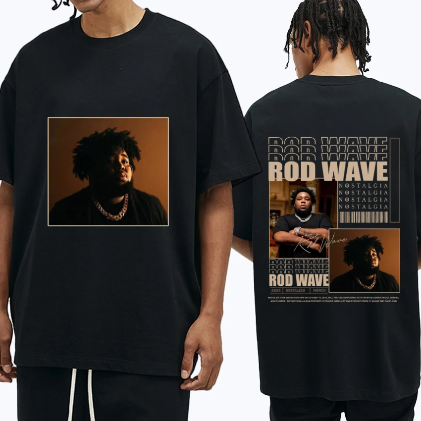 Винтажная футболка с графическим рисунком в стиле хип-хоп Rod Wave Album для мужчин и