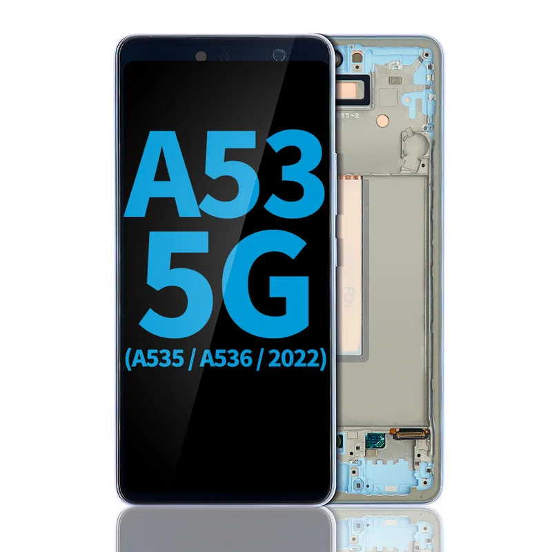 ЖК-дисплей с рамкой, совместимым с Samsung Galaxy A53 5G (A536/2022) (без датчика отпечатка пальца) (Incell) (синий)