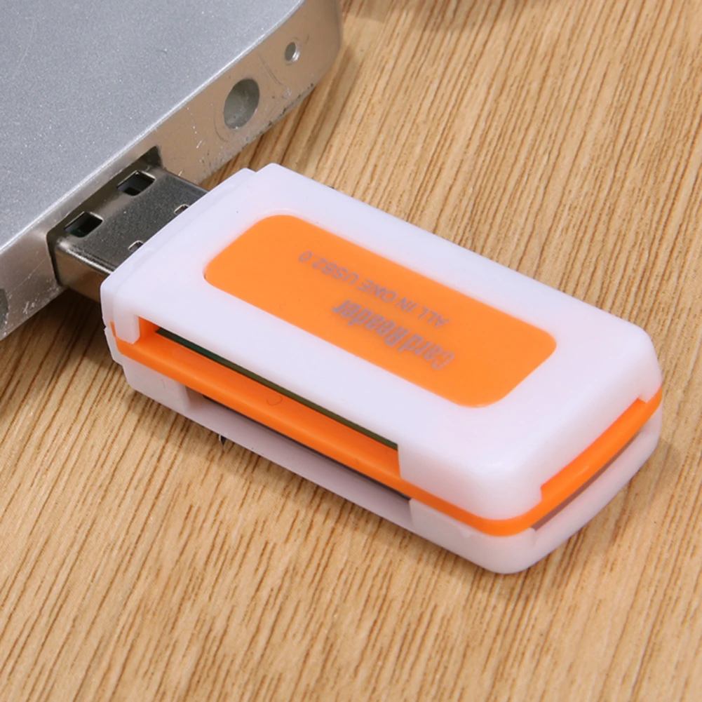

Mini USB2.0 4 Card Slots Smart Card Reader SD/MMC TF MS M2 Card Reader