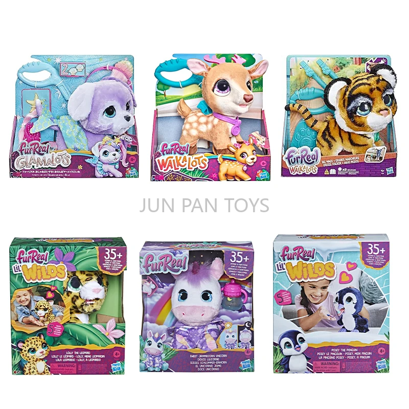 Фото FurReal Walkalots Lil' Wilds Glamalots Тигр Единорог Электронные плюшевые интерактивные животные с подсветкой Детская игрушка Модель Подарки №1
