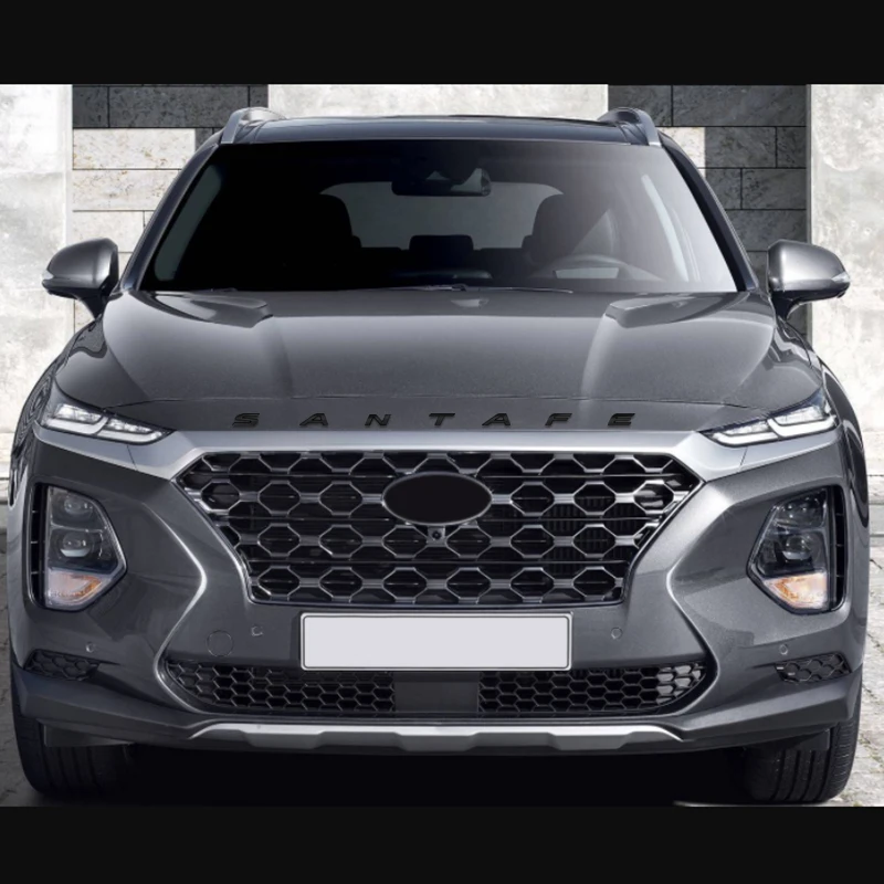 1pcs For Hyundai Santa Fe Letter Sticker SantaFe Car Badge Metal Trunk Emblem Decoration Accessories Creative Decorative - купить по