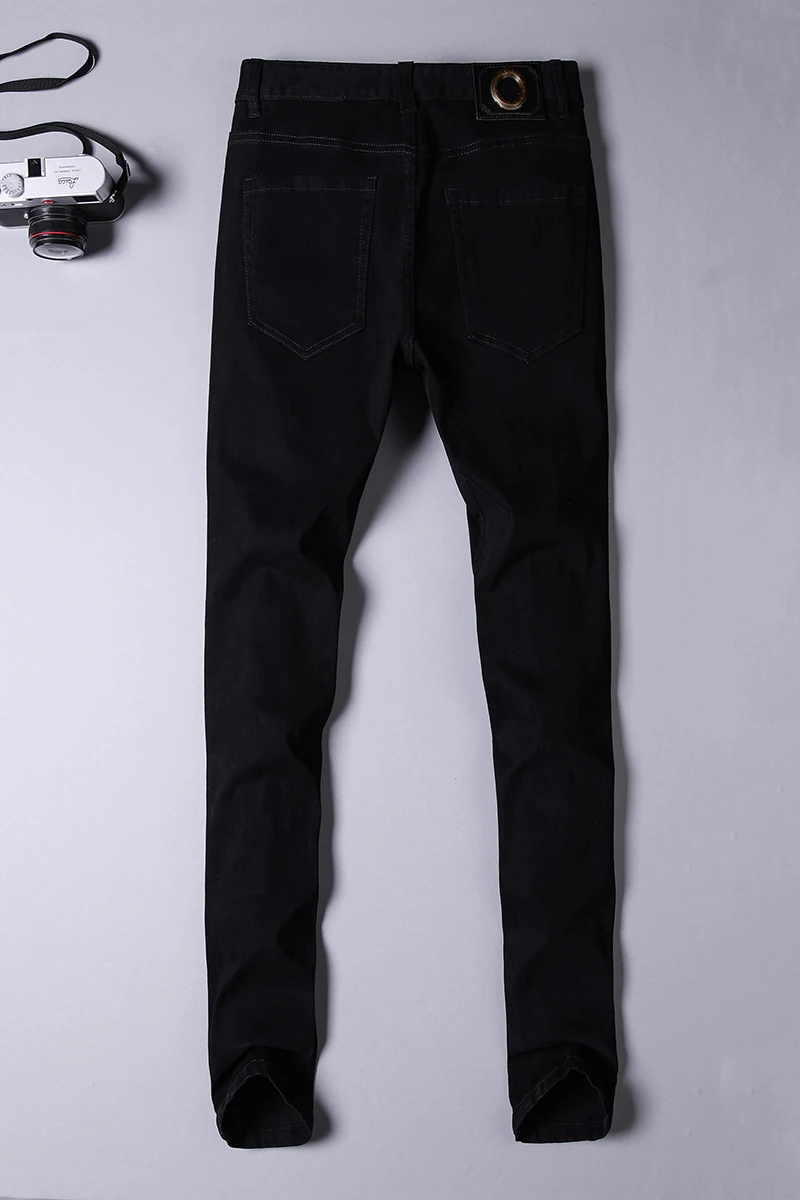 Summer Spring Cotton Fashion Brand Men's Jeans Trousers Straight Elastic Business Pant Classic Style Jeans Denim Man Pants