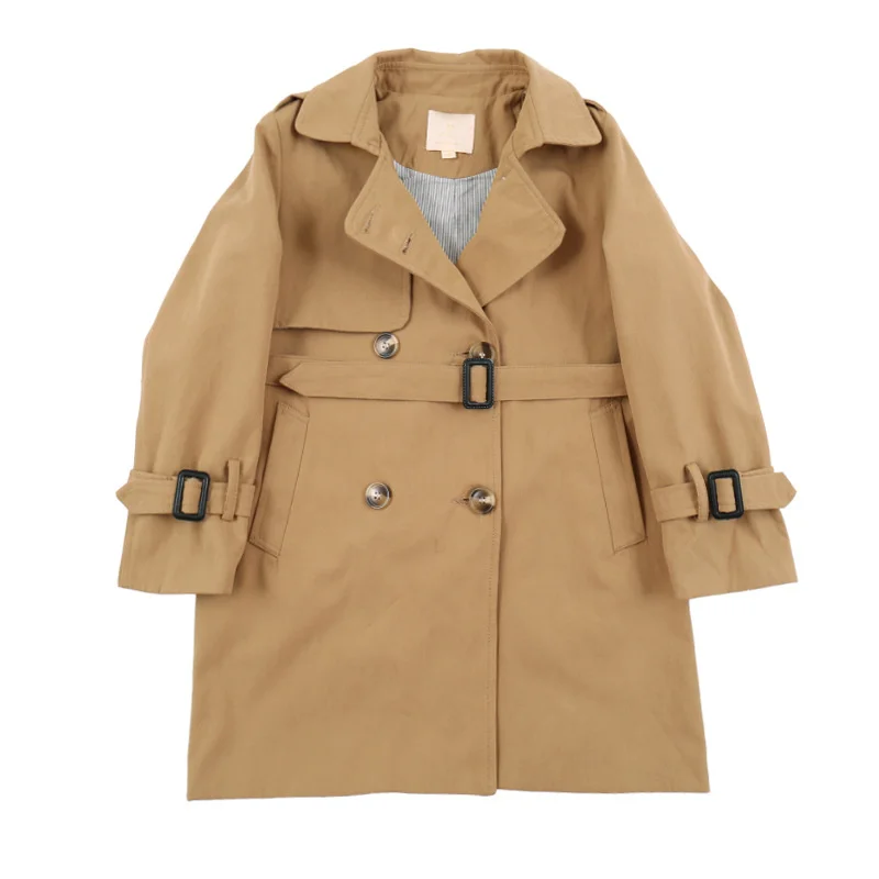 Пальто для девочек ветрозащитная куртка хлопковая верхняя одежда весна-осень 2023