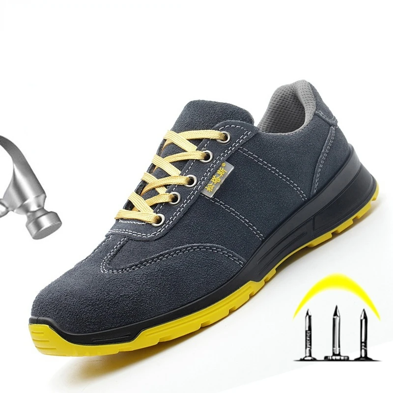 

Lightweight Men's Safety Shoes Protective Work Boots For Men Anti-Smashing Safety Boot Breathable Men's Work Shoes Male Footwear