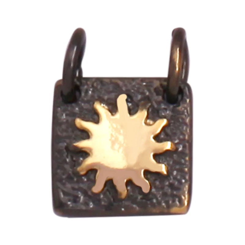 Кулон геометрической формы с подвеской в виде руки звезды сердца