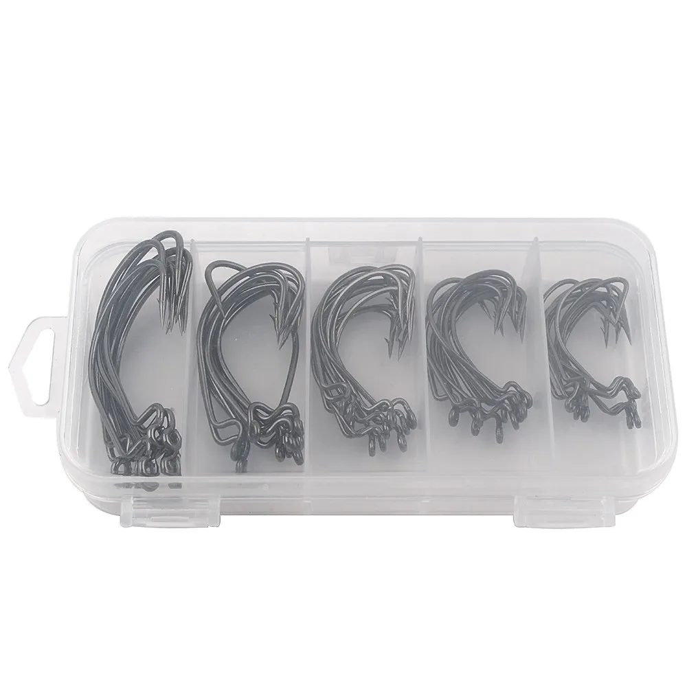 50 шт. рыболовные крючки в пластиковой коробке |
