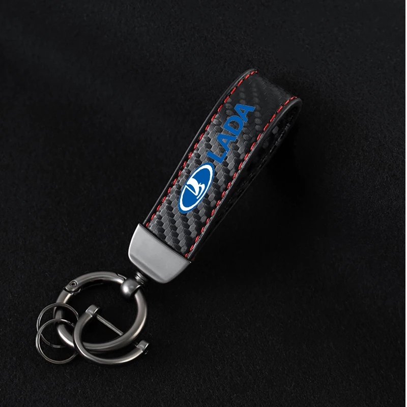 

Автомобильный Стайлинг из углеродного волокна Кожаная Автомобильная эмблема брелок для Лада Нива 2016 2017 запчасти литая Веста с логотипом брелок