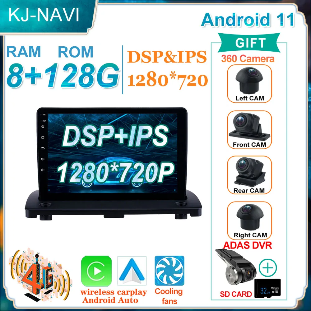 

Multimedia 1280*720 2 Din Android 11 4G LTE Car For Volvo XC90 2004 - 2014 GPS Navigation No DVD Auto Radio Player Bluetooth