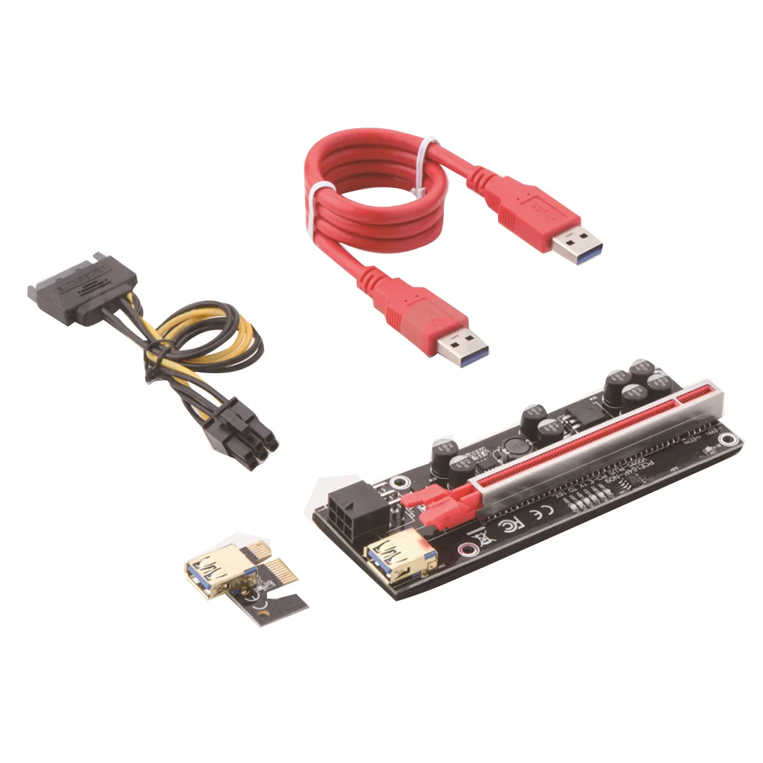 

PCI-E Riser 010s Plus Экспресс версия PCIE X16 PCI расширитель PCI E USB Riser 010s Plus двойная 6-контактная Адаптерная карта для майнера BTC