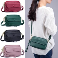 vintage crossbody genuine leather cell phone shoulder bag messenger bags fashion daily use for women wallet handbags