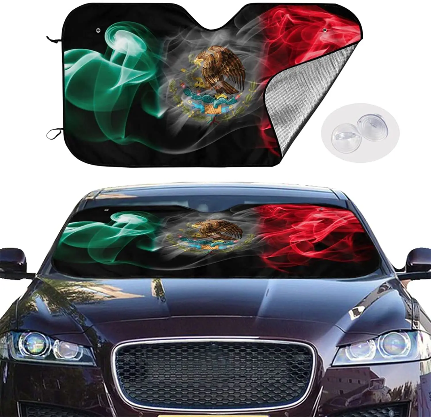 Флаг дыма из Мексики солнцезащитный козырек на лобовое стекло автомобиля