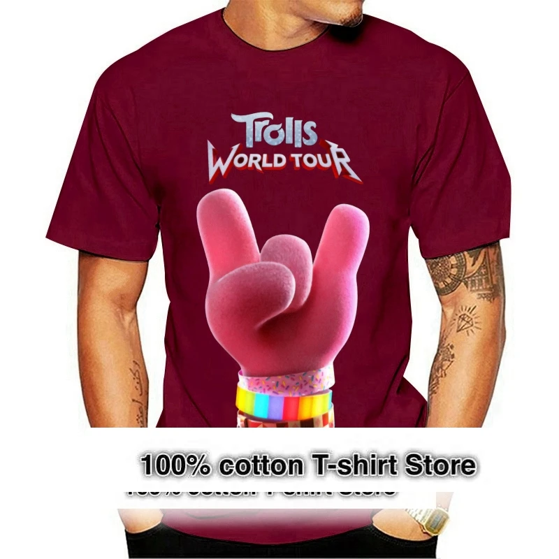 

Trolls World Tour 2021 Movie Poppy T-Shirt Black-Navy For Men-Women Loose Size Tee Shirt