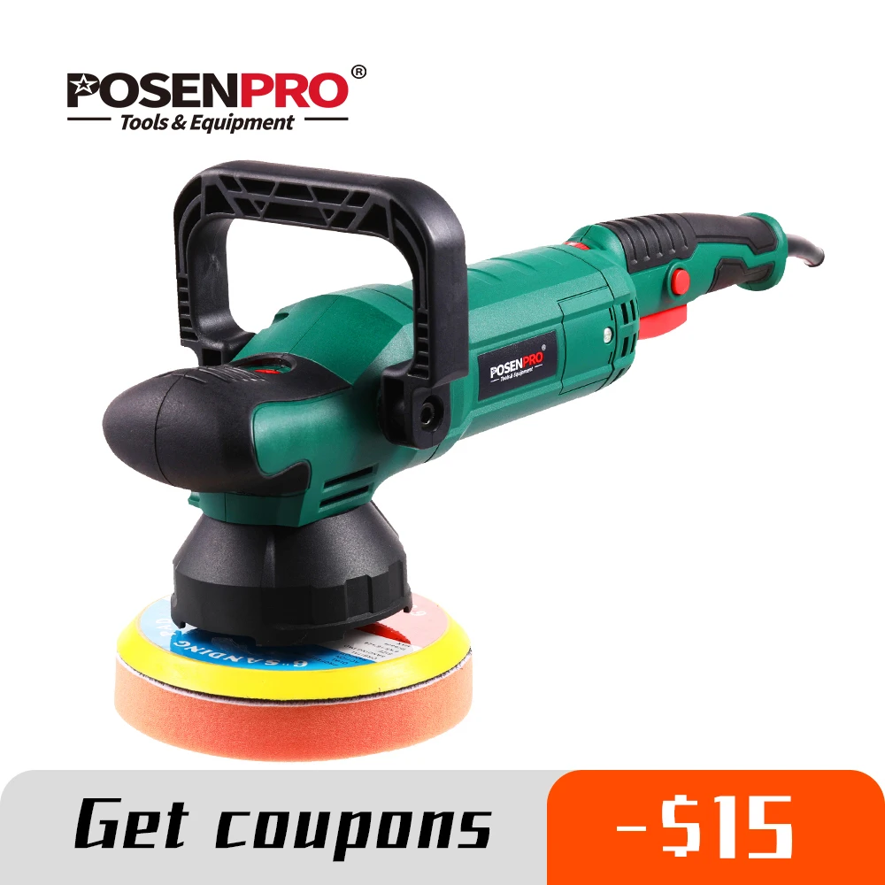 POSENPRO 150 мм полировщик двойного действия 900 Вт переменная скорость орбита Электрический полировщик шок и полировальный станок коврик для очистки