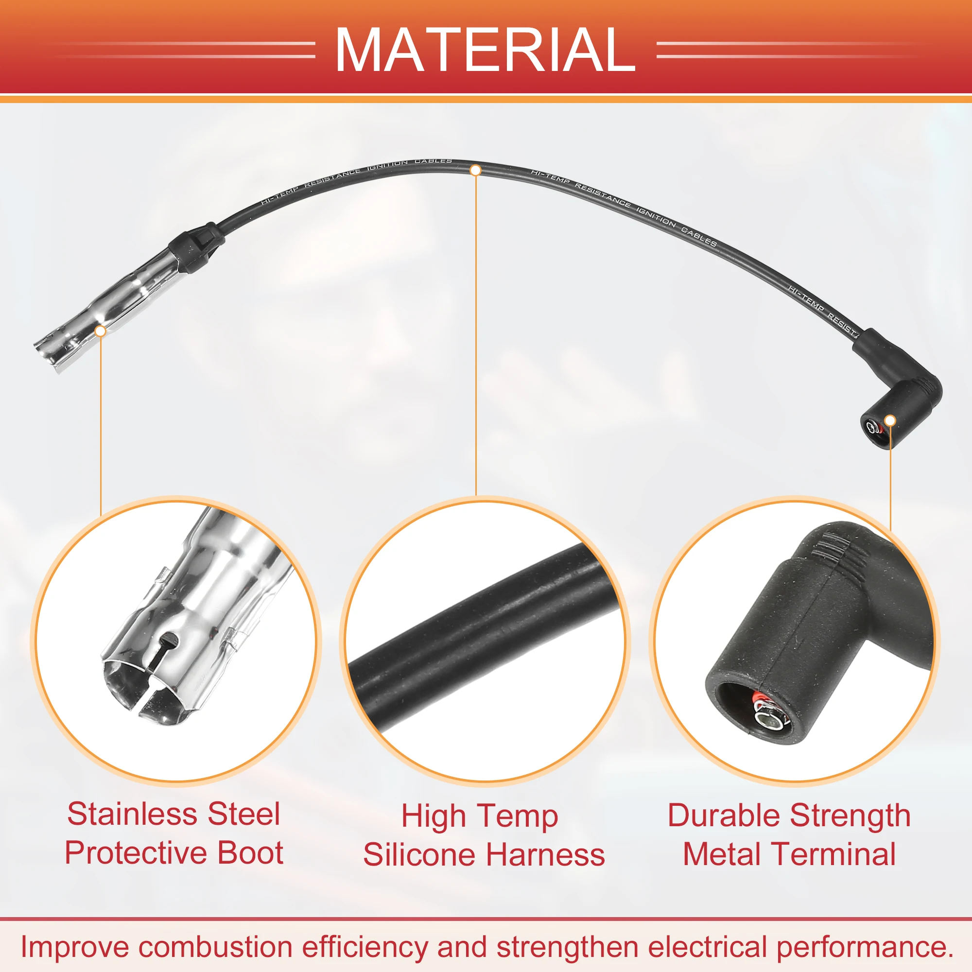 UXCELL 4 шт. Свеча зажигания провод Модель № 06a905430j для VW Beetle Golf