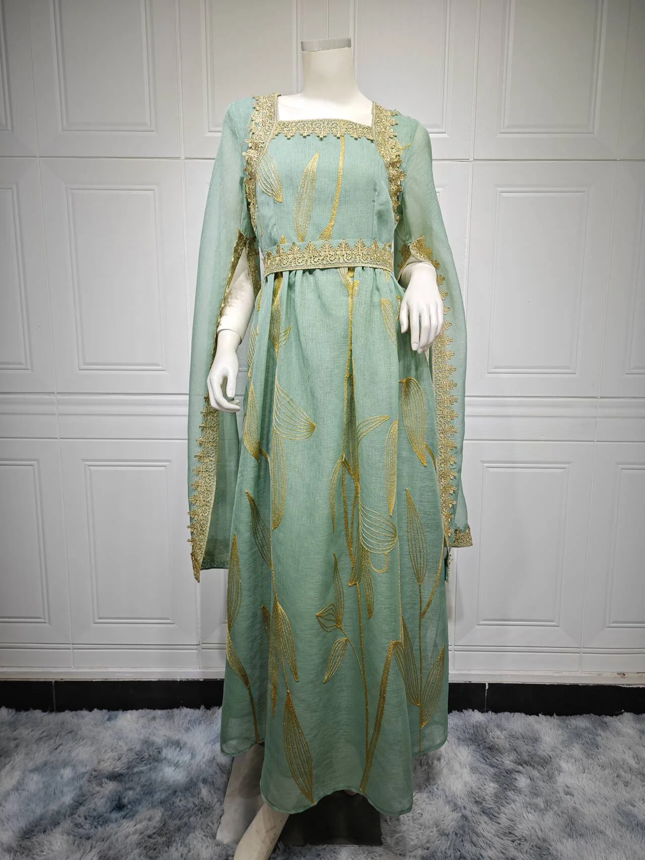 Элегантное мусульманское вечернее платье для женщин Джалабия Абая Рамадан с