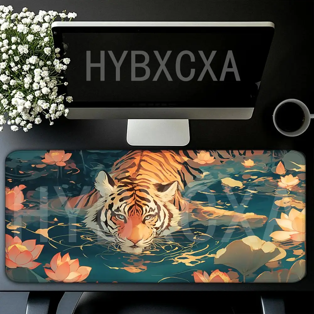 Фото Коврик для мыши HYBXAXC Black Panther Jungle Art, нескользящий резиновый коврик для стола, для игр, офиса, ноутбука, большой XXL игровой коврик для мыши 90x40 №1