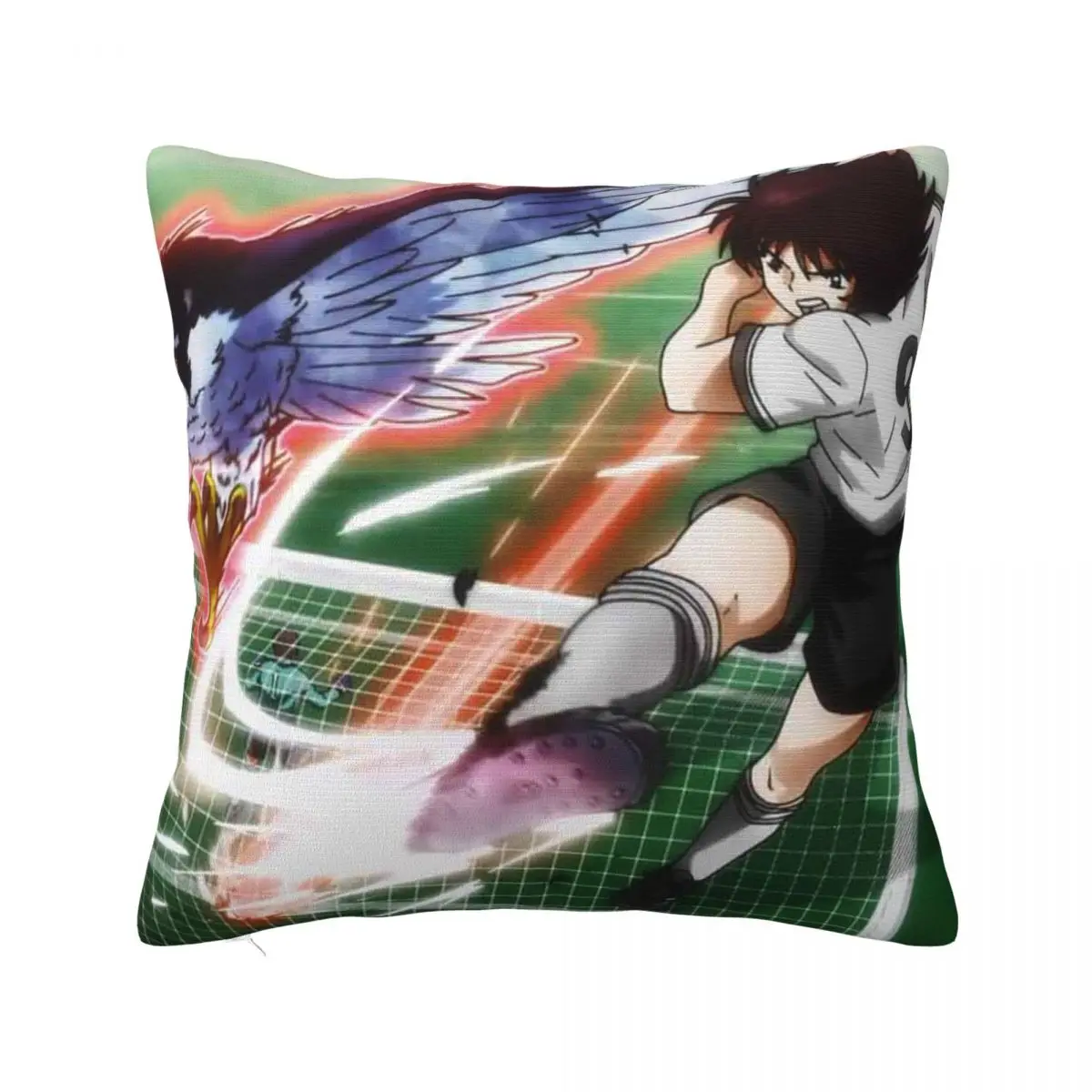 

Anime Captain Tsubasa Printed Pillowcase Printed Polyester Cushion Cover cartoon young football player Pillow Case Cover Home18"