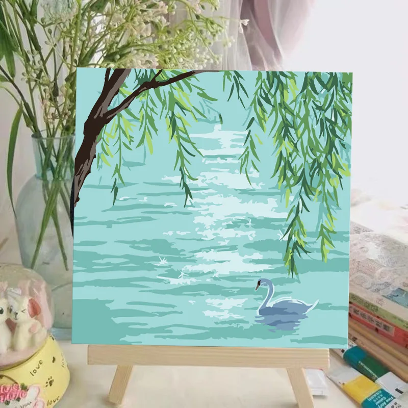 

F022Ann-Tulip diy digital oil painting oil painting acrylic flower painting explosion hand-filled landscape painting