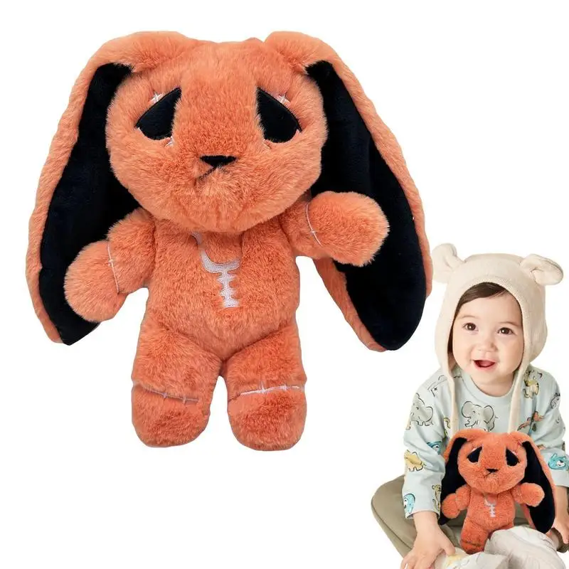 

Creepy Bunny Plush Spooky Cartoon Bunny Doll Halloween Toys Cute Horror Dreadful Easter Rabbit Huggable Pillows Halloween Tools