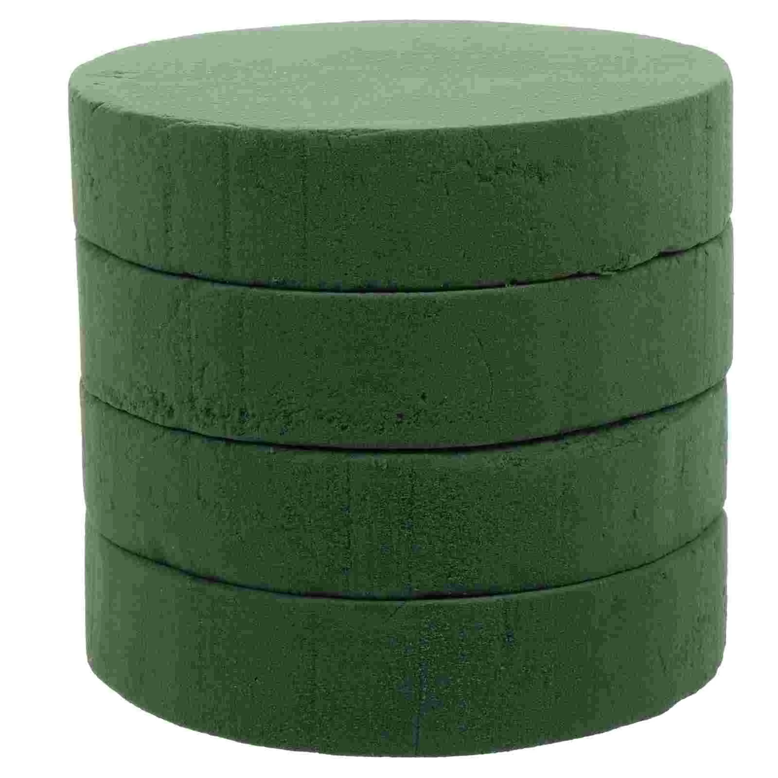 

4pcs Round Floral Thick Floral Block Floral Base Bricks Mud for Artificial Flowers Arrangements Wedding Aisle Flowers Party