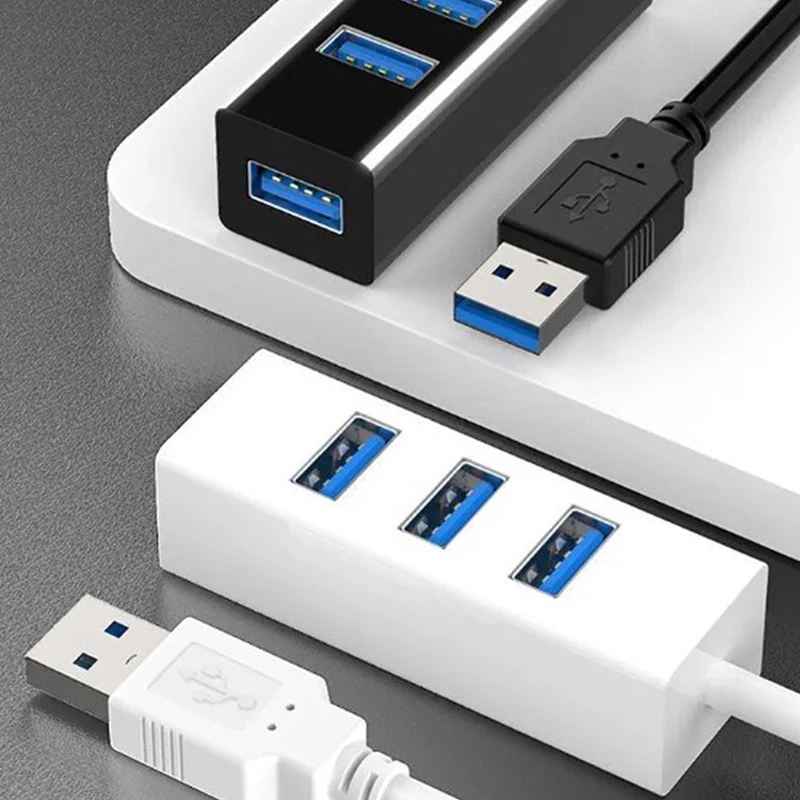 

USB Hub Multi USB Splitter Hub Use Power Adapter 4 Port Multiple Expander 30cm/1.2m Hub Adapter High Speed For PC Computer