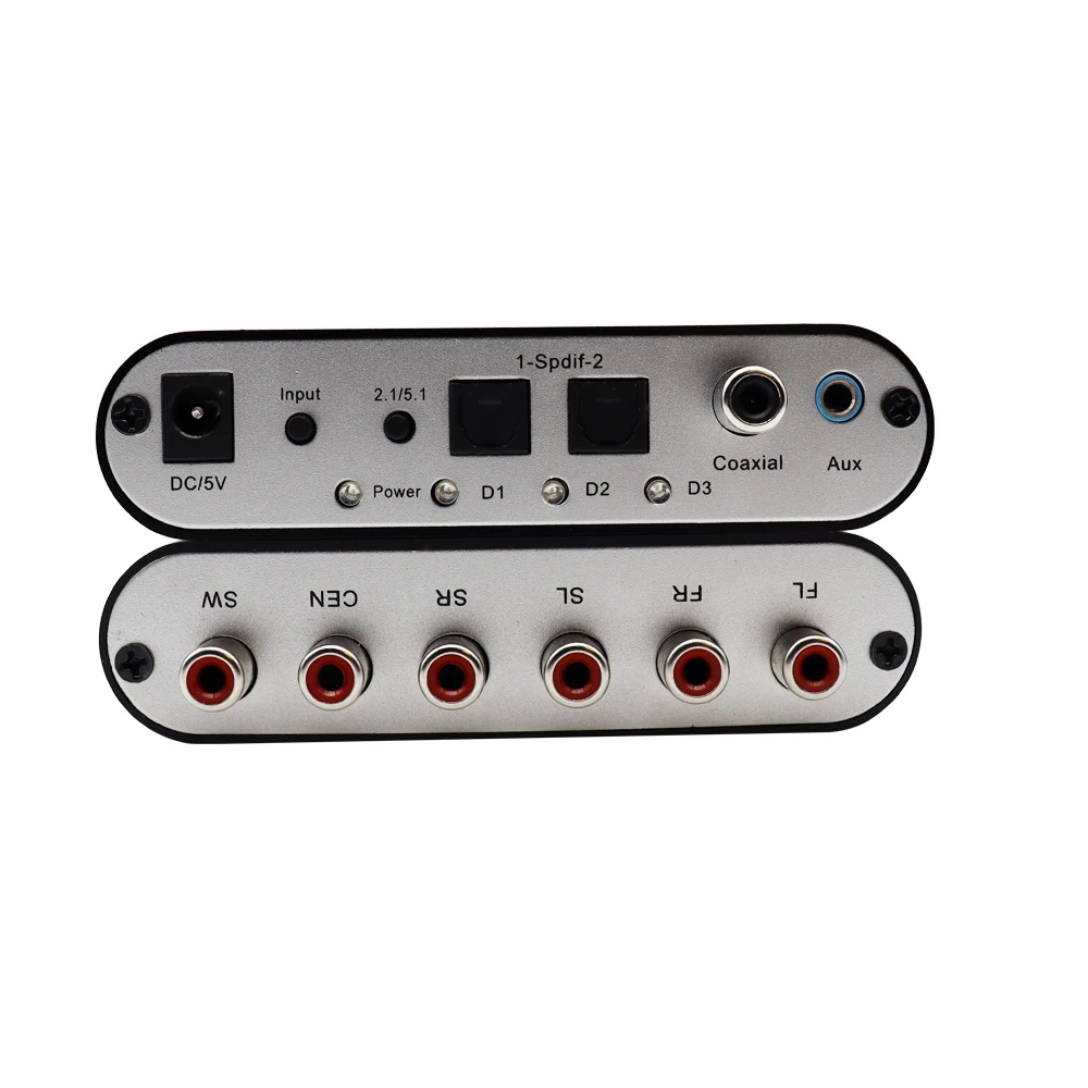 AC3 Audio Converter Digital to Analog 5.1 channel Stereo Optical SPDIF Coaxial AUX 6 RCA Sound Decoder Amplifier | Электроника