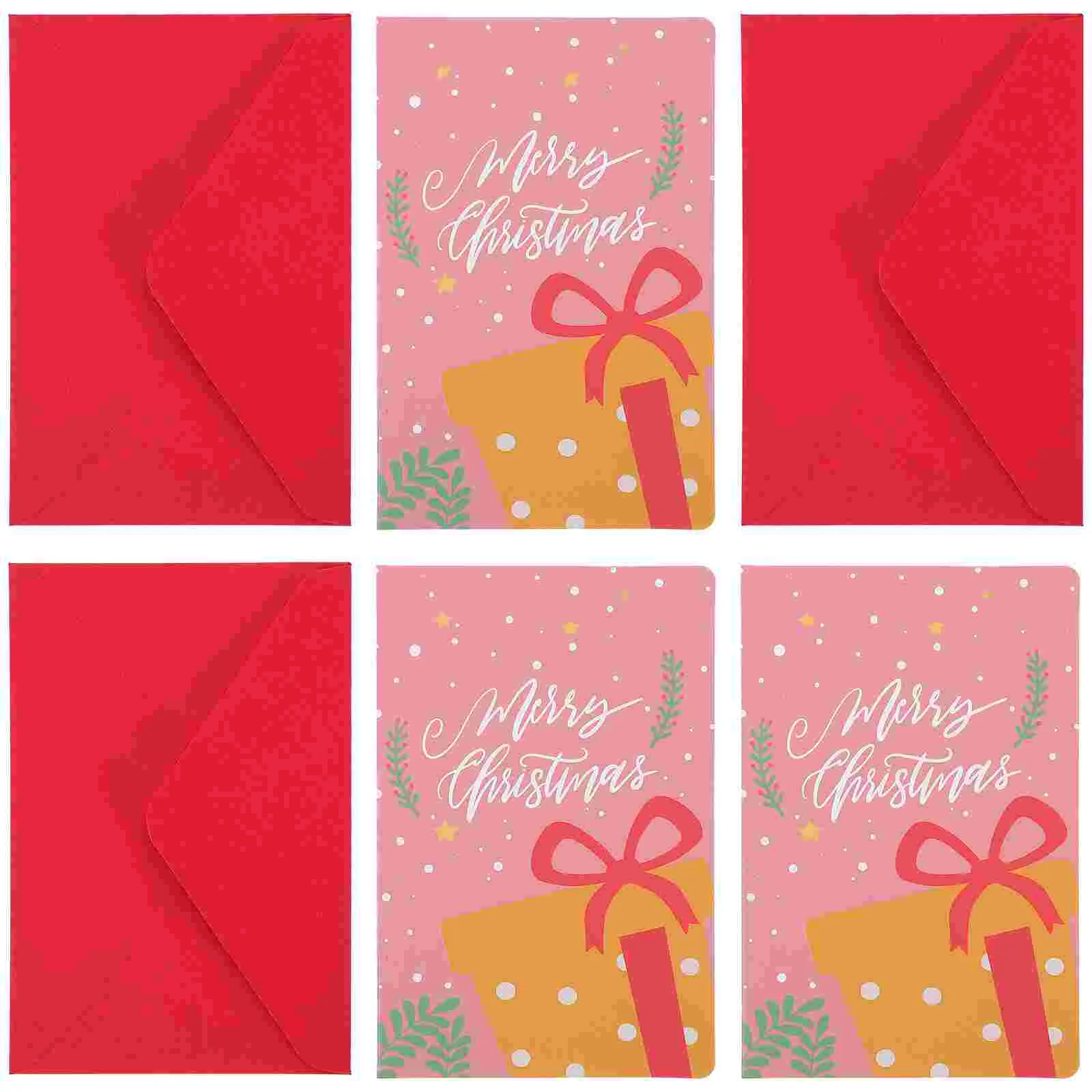 

Christmasgreeting Partysupplies 3D Blessing Holiday Message Invitation Festivalpom Paper Envelopes Poms Decor Kids Sayings
