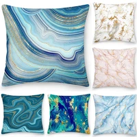 marble cushion cover peach skin plush digital printing double sided pillow cover home decoration accessories pillow case car