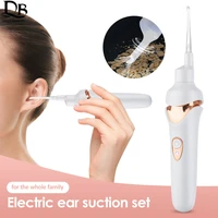 electric ear wax cleaner with led light rechargeable electric cleaning tool with 5 removable nozzle head for babies adults