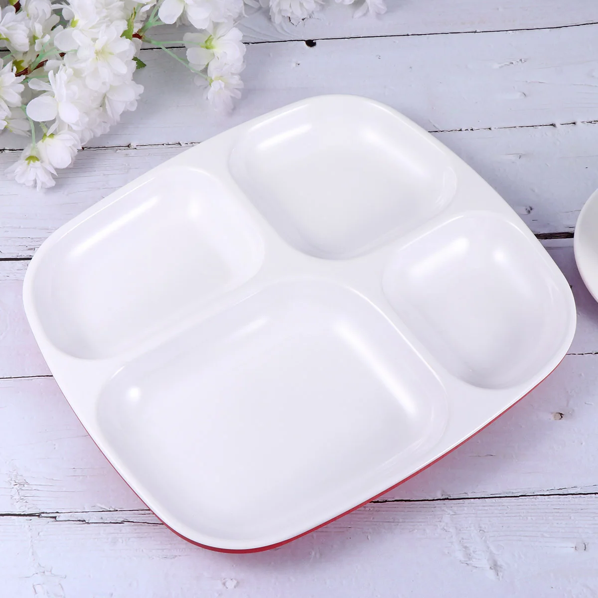 

Plates Plate Divided Tray Serving Dish Dinner Compartment Control Portion Diet Planning Plastic Kids Lunch Ceramic Meal Dishes