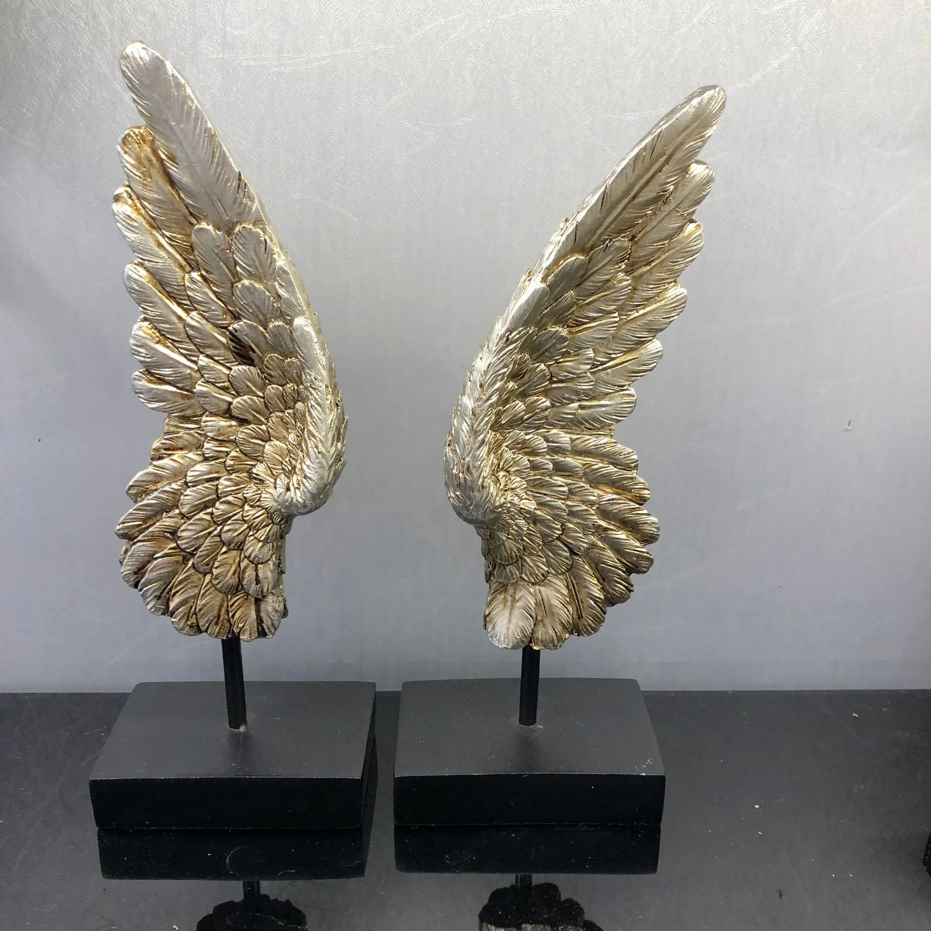 

European style retro wings home study porch TV cabinet decorative ornaments