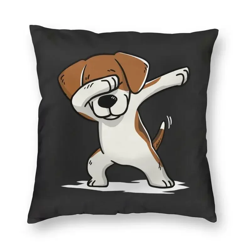 

Наволочки Dabbing Beagle для дивана, гостиной, квадратная декоративная подушка для собаки, размеры 40x40