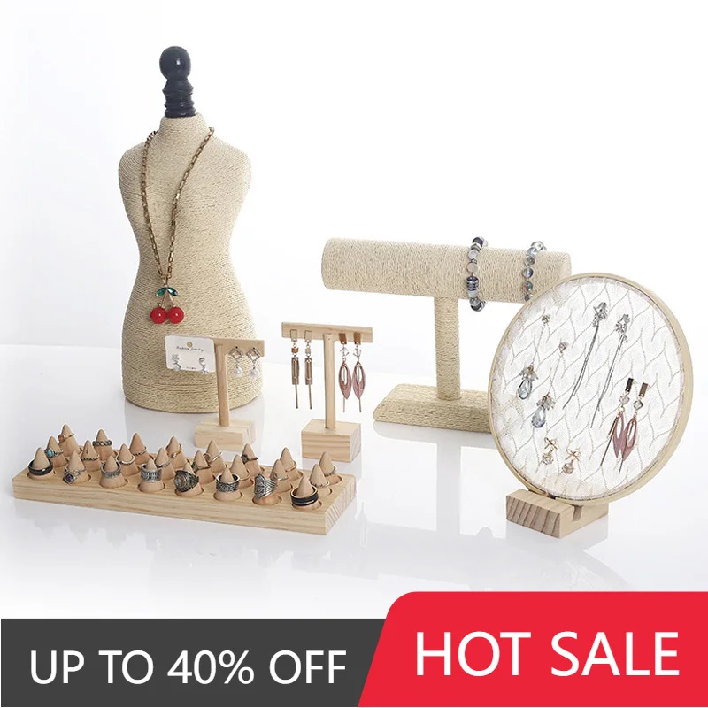 

Solid Wood Jewelry Rack Hanging Necklace Bracelet Jewelry Rack Ring Storage Rack Counter Display Jewelry Display Props