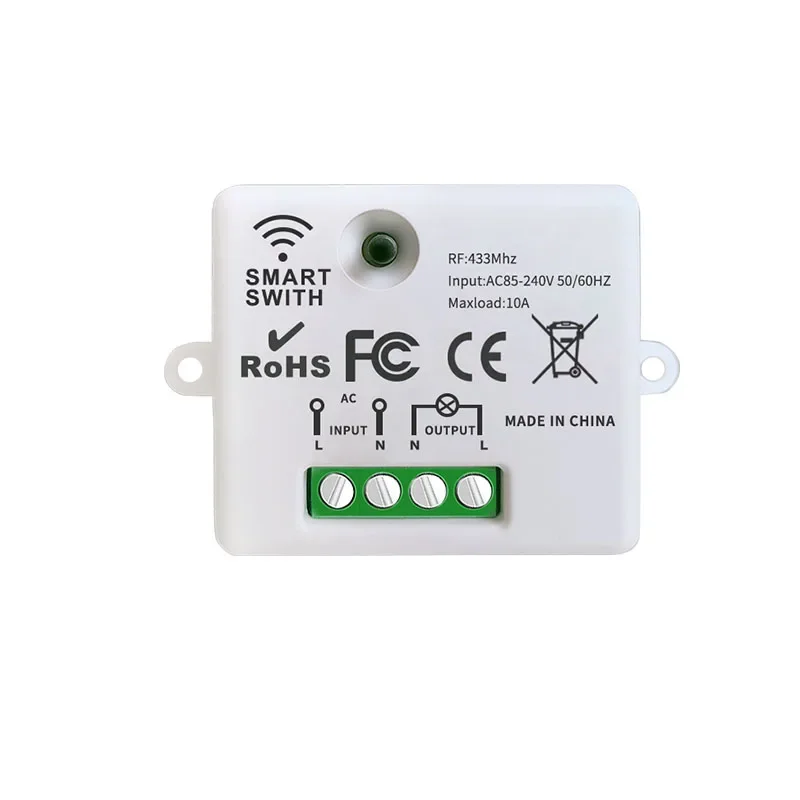 

Беспроводной пульт дистанционного управления Мини-реле прерыватель 85 ~ 240 В переменного тока приемник и настенный выключатель RF 86 настенная панель передатчик Светильник лампы