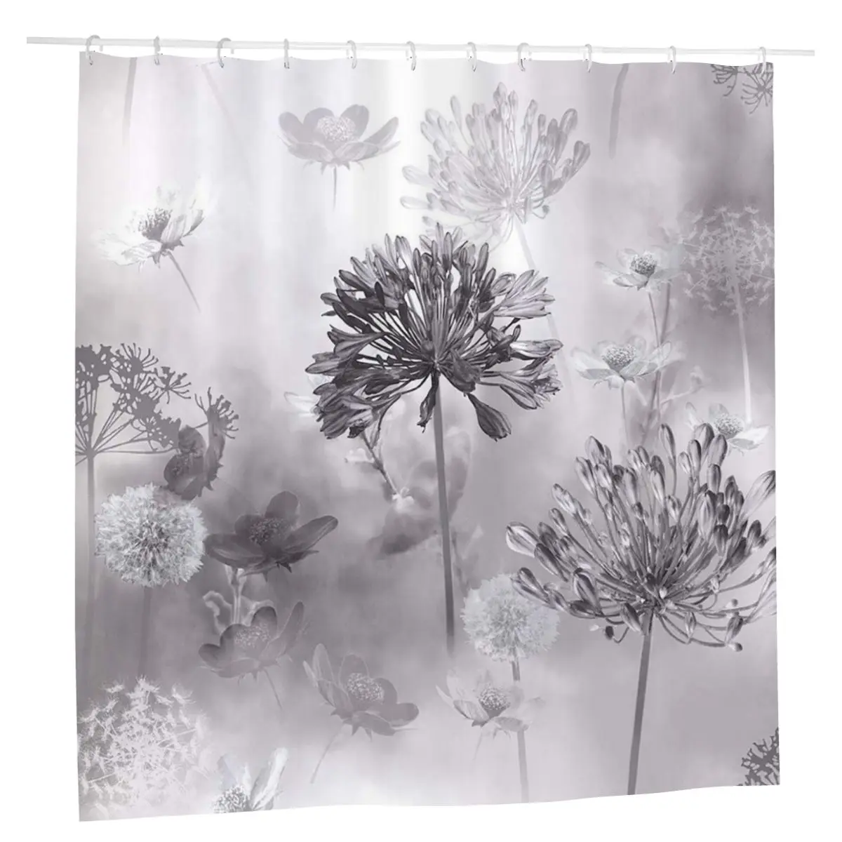 

Занавеска для душа в китайском стиле, занавеска для ванны с китайским цветочным рисунком, занавеска для ванны с 12 крючками