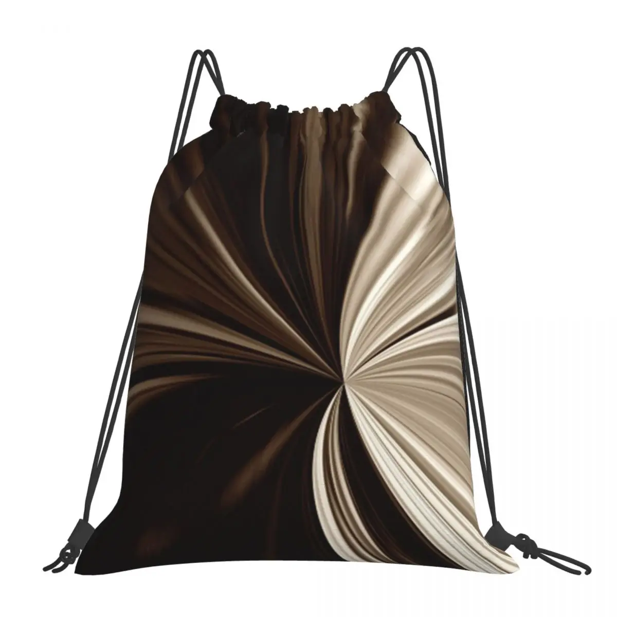 

Milk Chocolate Swirl Abstract Backpacks Multi-function Portable Drawstring Bags Drawstring Bundle Pocket Sports Bag Book Bags