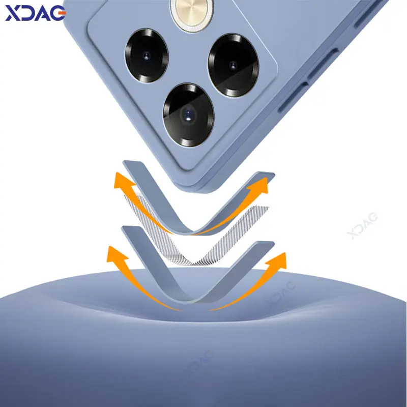 Оригинальные квадратные жидкие силиконовые задние чехлы для Infinix Note 40 Pro 40Pro