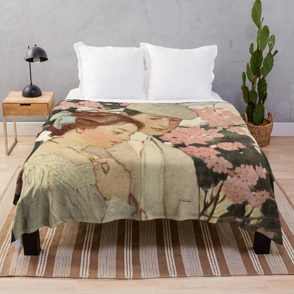 Первая любовь. Джесси Уиллкокс Смит. 1909 Плед Декоративные диваны Мягкие