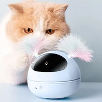 pet laser robot interactive automatic 360 degrees rotating infrared roly poly robot indoor teasing cat feather toy goods for cat